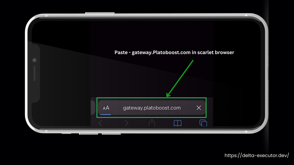 paste the copied link scarlet browser